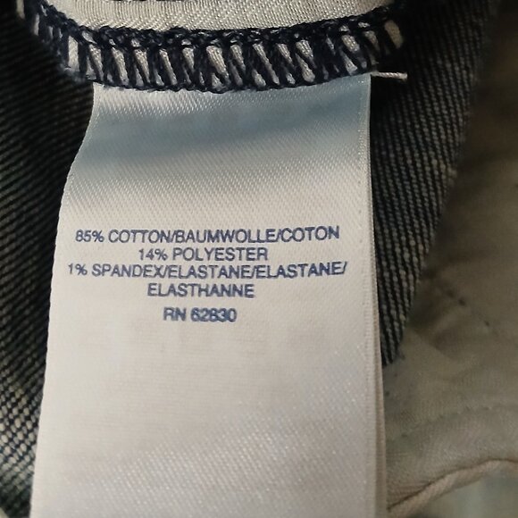 Lands End Jeans Size 12 Wide Leg Blue Denim Slash Pockets - Picture 9 of 10